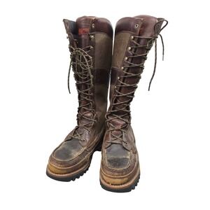 Irish Setter 834 Wingshooter Snake Boots Mens 8.5 EE 17" Leather Hunting Brown